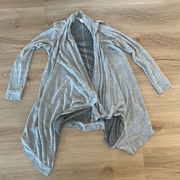 Alice and Olivia Air Gray Linen Cardigan Sweater Medium - Picture 1 of 12